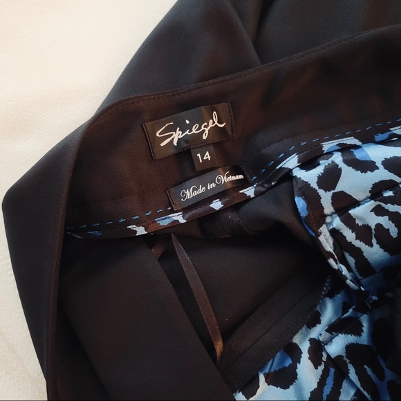 NWOT modern black sateen dress pants by Spiegel - Picture 4 of 9